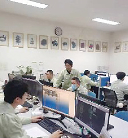 Inside the factory